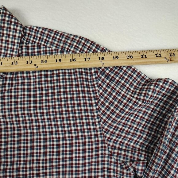 BOSS Hugo Boss  Sharp Fit Shirt Mens 16L Plaid Button Down Dress Shirt - Picture 8 of 9
